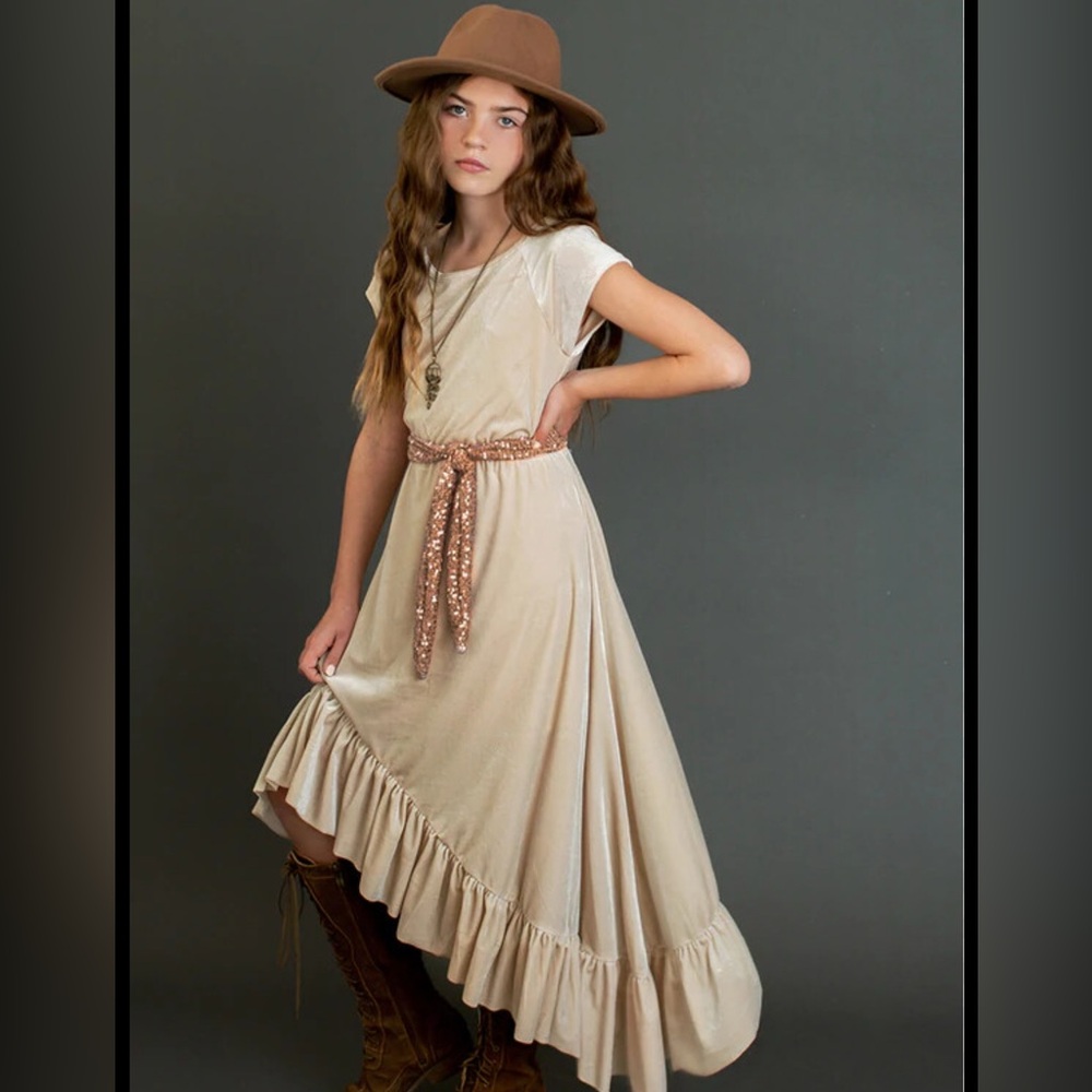 JOYFOLIE Asymmetrical Beige Dress